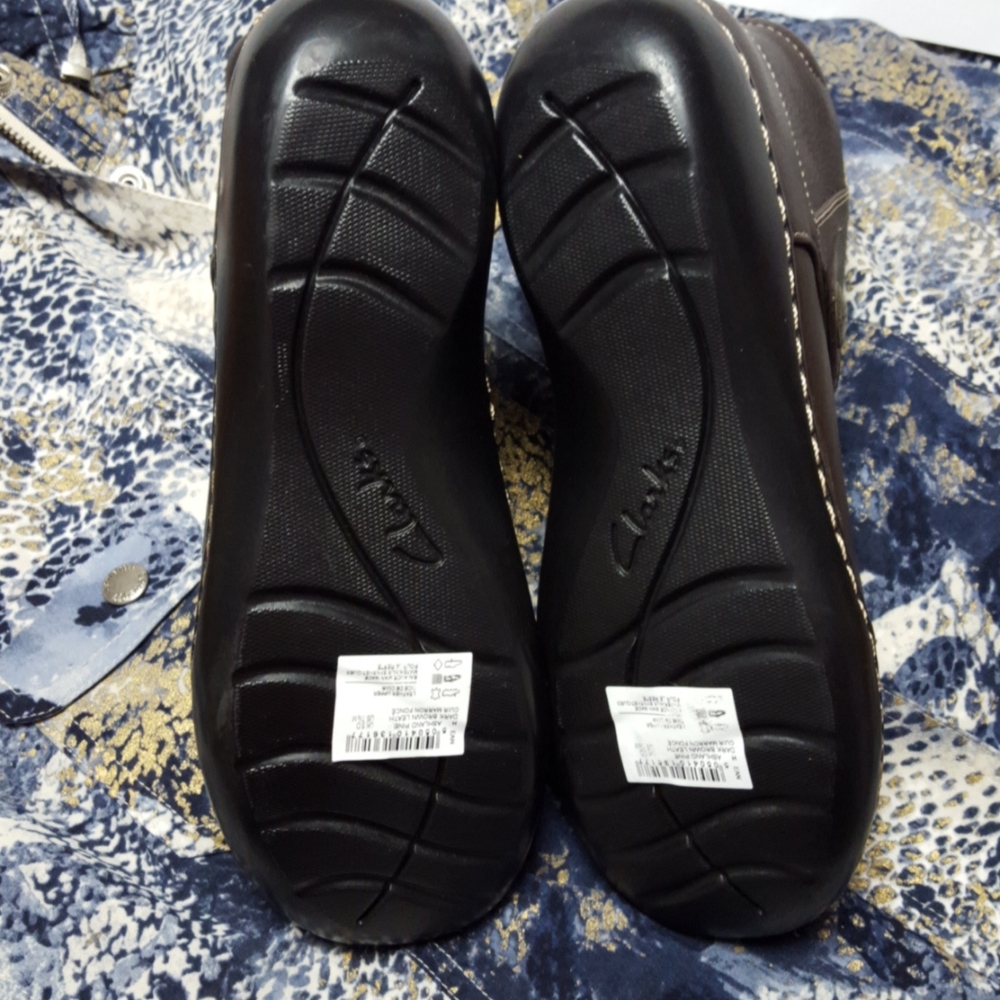 NWOT Women's Clarks leather brown shoes 7.5 - Picture 6 of 9